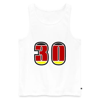 Numéro 30 Allemagne Jersey - Débardeur bio Premium Homme - blanc - Devant - Michal (187cm)