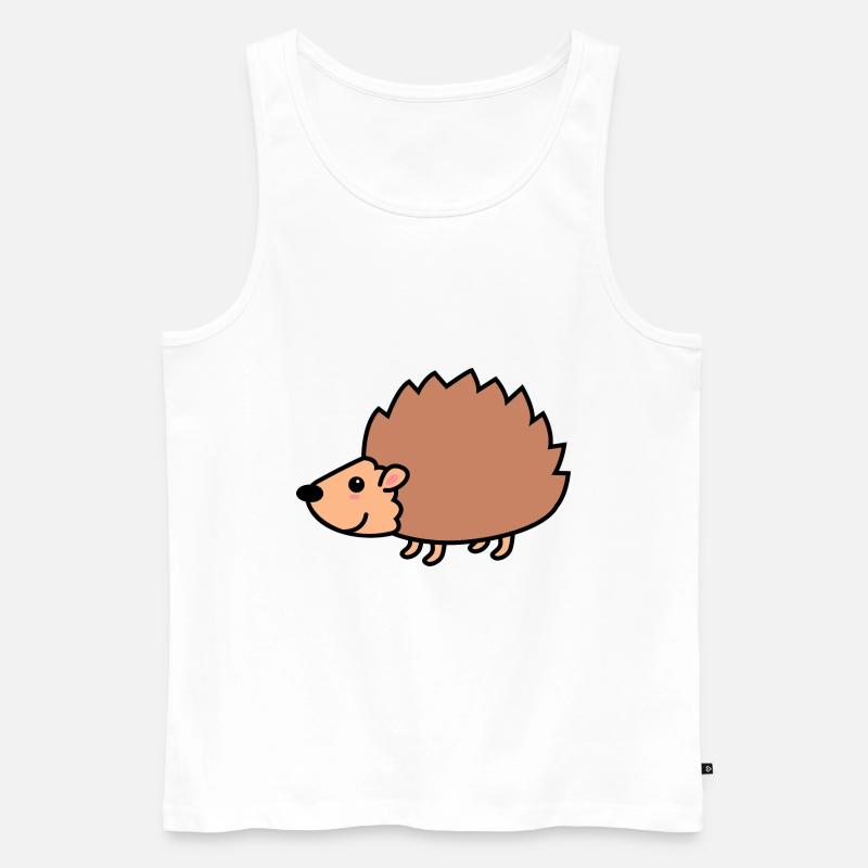 Igel Comic Tier - Männer Premium Bio Tank Top - Weiß