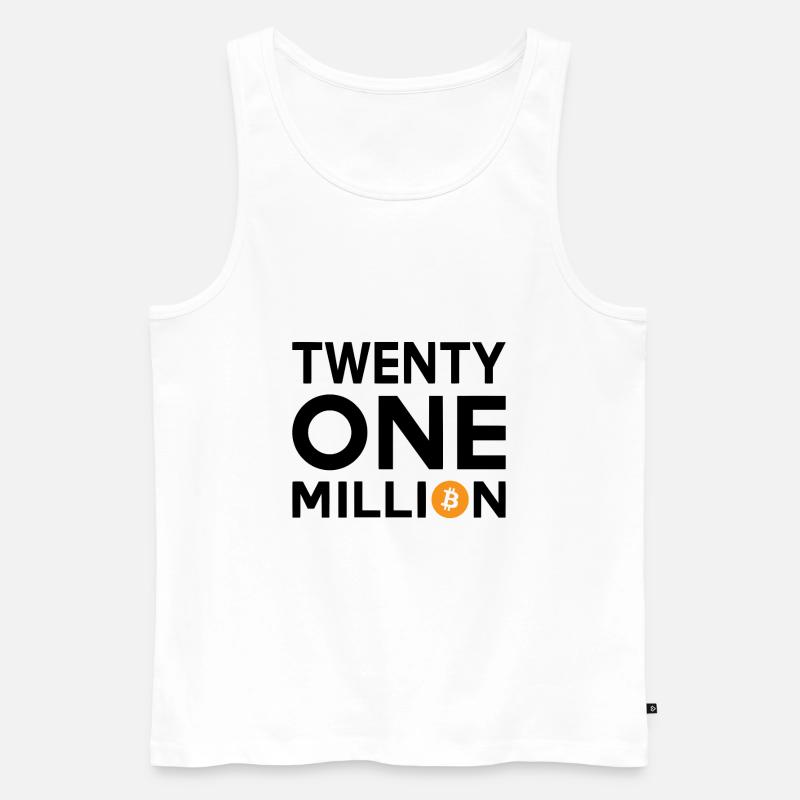 Bitcoin Twenty One Million - Männer Premium Bio Tank Top - Weiß