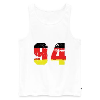 94 Numéro Allemagne Jersey - Débardeur bio Premium Homme - blanc - Devant - Michal (187cm)