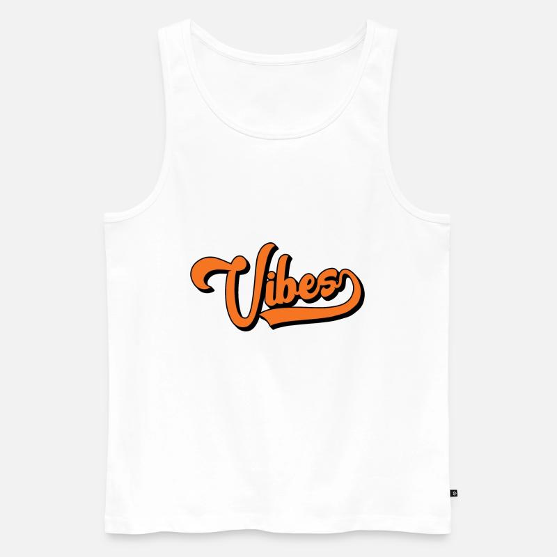 Vibes - Männer Premium Bio Tank Top - Weiß