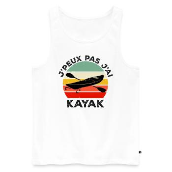 Ich kann nicht haben Ich Kajak, Kajakfahrer, Weihnachtsgeschenk - Männer Premium Bio Tank Top - Weiß - Vorne - Michal (187cm)