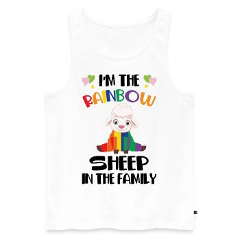 I'm The Rainbow Sheep In The Family Lesbian Love G - Männer Premium Bio Tank Top - Weiß - Vorne - Michal (187cm)