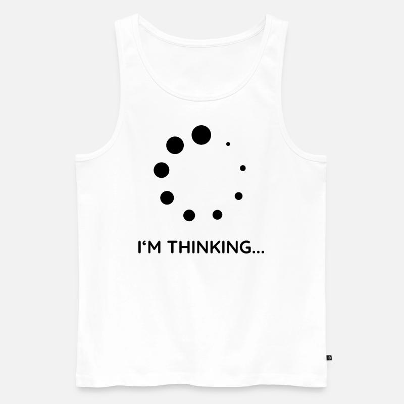 Thinking... - Männer Premium Bio Tank Top - Weiß