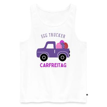 CARFREITAG - Männer Premium Bio Tank Top - Weiß - Vorne - Michal (187cm)