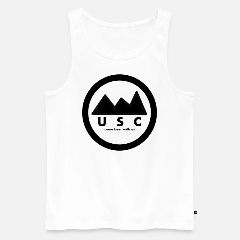 U.S.C Logo - Männer Premium Bio Tank Top - Weiß