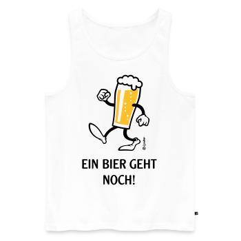 XEin Bier Geht Noch! (Bierchen / Cartoon / Lustig) - Männer Premium Bio Tank Top - Weiß - Vorne - AI Model Male 178 light (178cm)