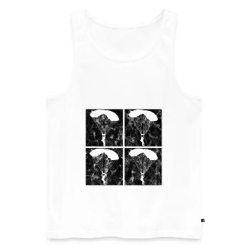 Fallschirmspringer Fallschirm Fallschirmspringen - Männer Premium Bio Tank Top - Weiß - Vorne - AI Model Male 178 light (178cm)