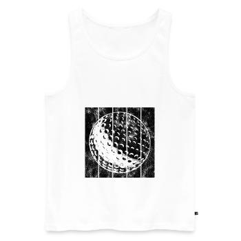 Golfer Golfer Retro Golfball Golfspieler Golfen - Männer Premium Bio Tank Top - Weiß - Vorne - AI Model Male 178 light (178cm)
