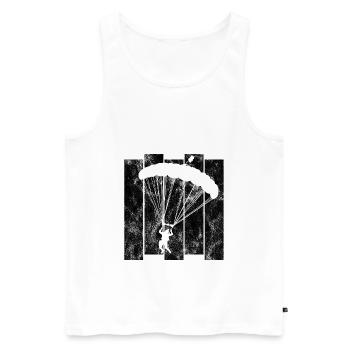Fallschirmspringer Fallschirm Fallschirmspringen - Männer Premium Bio Tank Top - Weiß - Vorne - AI Model Male 178 light (178cm)