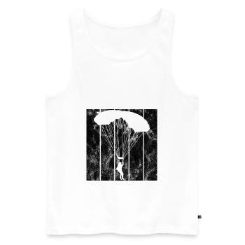 Fallschirmspringer Fallschirm Fallschirmspringen - Männer Premium Bio Tank Top - Weiß - Vorne - AI Model Male 178 light (178cm)
