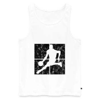 Basket basket basketteur basketteur - Débardeur bio Premium Homme - blanc - Devant - Michal (187cm)
