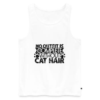 No Outfit is Complete Without Cat Hair - Men's Premium Organic Tank Top - white - Front - Michal (187cm)