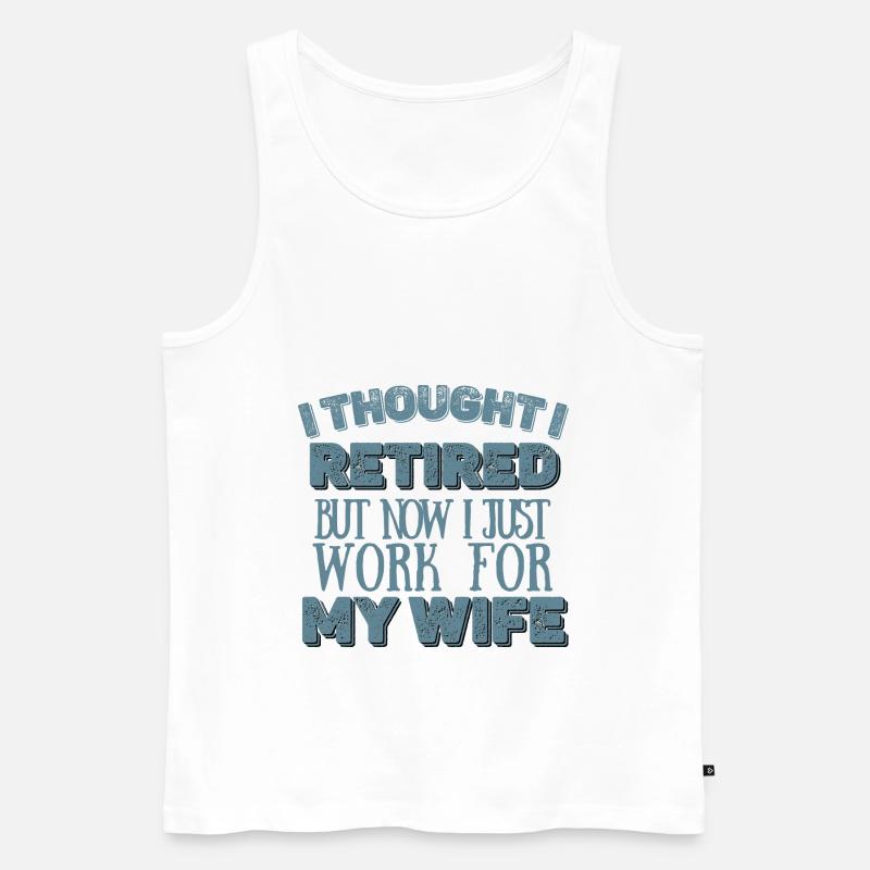 Ruhestand - Rente - Männer Premium Bio Tank Top - Weiß