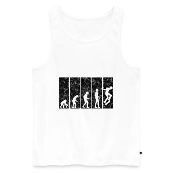 Evolution Skateboarder Skateboard Skater Skate - Männer Premium Bio Tank Top - Weiß - Vorne - AI Model Male 178 light (178cm)