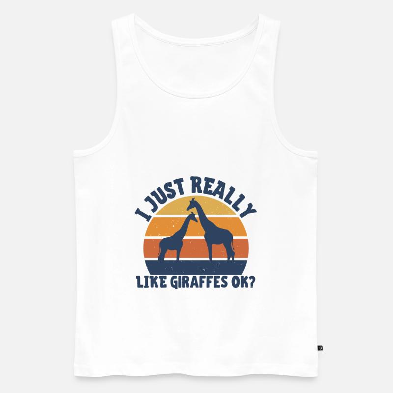 Giraffe - Männer Premium Bio Tank Top - Weiß