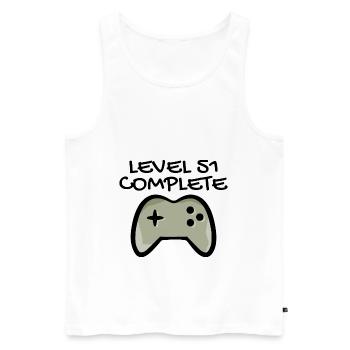 51. Geburtstag - 51 Jahre Geschenk - Männer Premium Bio Tank Top - Weiß - Vorne - Michal (187cm)