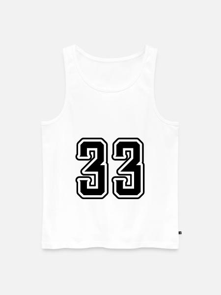33 Zahl symbol - Männer Premium Bio Tank Top - Weiß