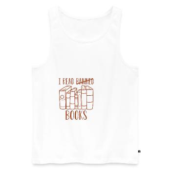 I Read Banned Books 37 - Men's Premium Organic Tank Top - white - Front - Michal (187cm)