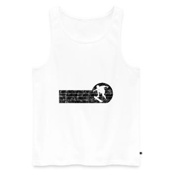 Skateboarder Skateboard Skater Skate Skateing - Débardeur bio Premium Homme - blanc - Devant - Michal (187cm)