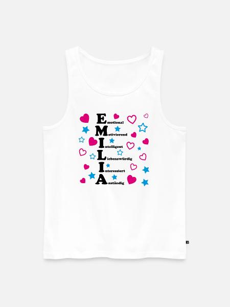 Emilia - Männer Premium Bio Tank Top - Weiß