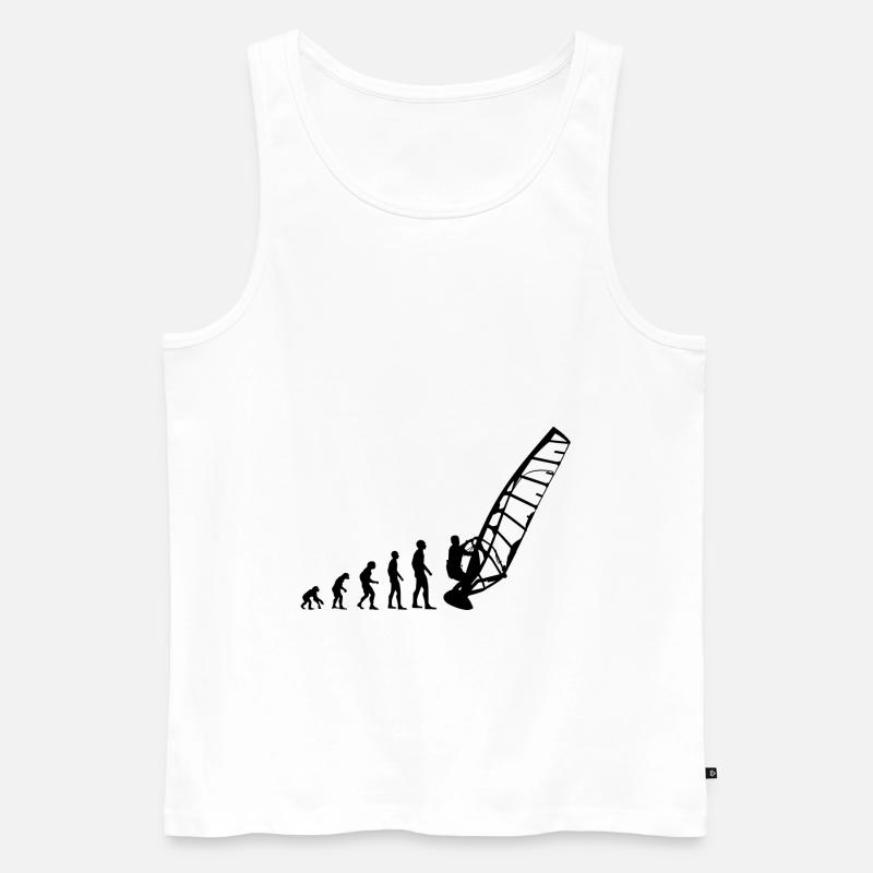 Windsurfer Surfen Windsurfen Windsurfing Evolution - Männer Premium Bio Tank Top - Weiß