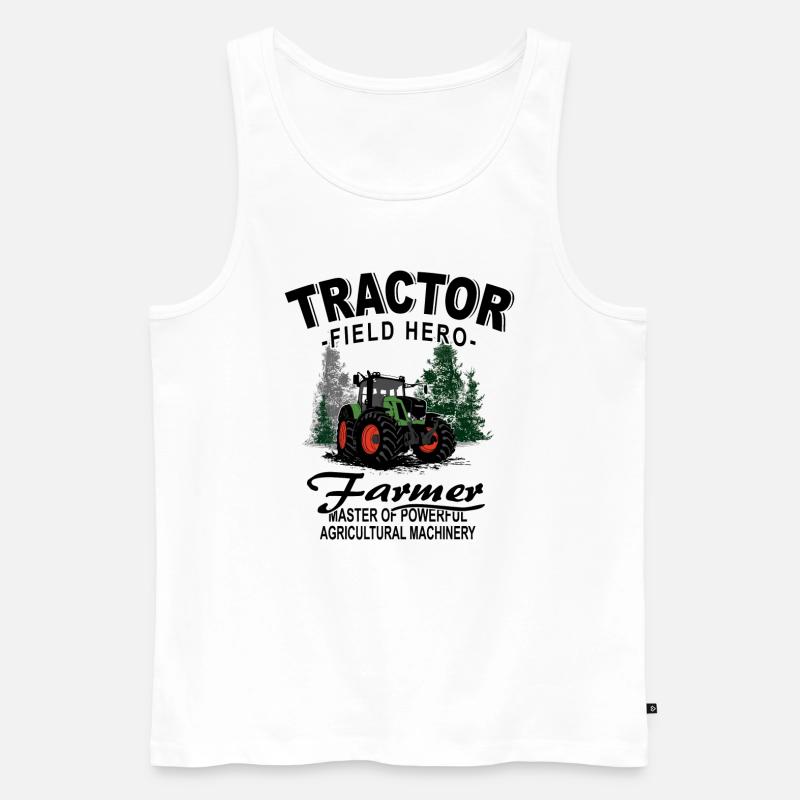 Traktor - Schlepper - Landwirt - Bauer - Männer Premium Bio Tank Top - Weiß