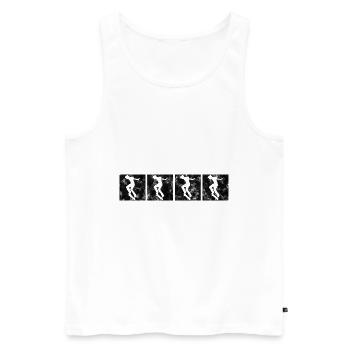 Skateboarder Skateboard Skater Skate Skateing - Débardeur bio Premium Homme - blanc - Devant - Michal (187cm)
