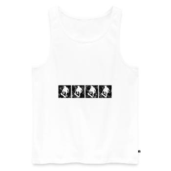 Skateboarder Skateboard Skater Skate Skateing - Débardeur bio Premium Homme - blanc - Devant - Michal (187cm)