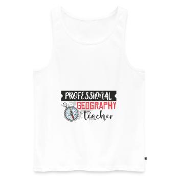 Geografie Lehrer Lehrerin Unterrichten Lehren - Männer Premium Bio Tank Top - Weiß - Vorne - Michal (187cm)