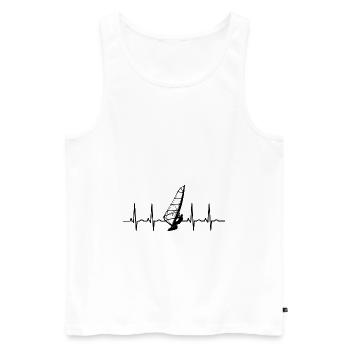 Windsurfing Surfen Windsurfen EKG Windsurfer - Männer Premium Bio Tank Top - Weiß - Vorne - AI Model Male 178 light (178cm)