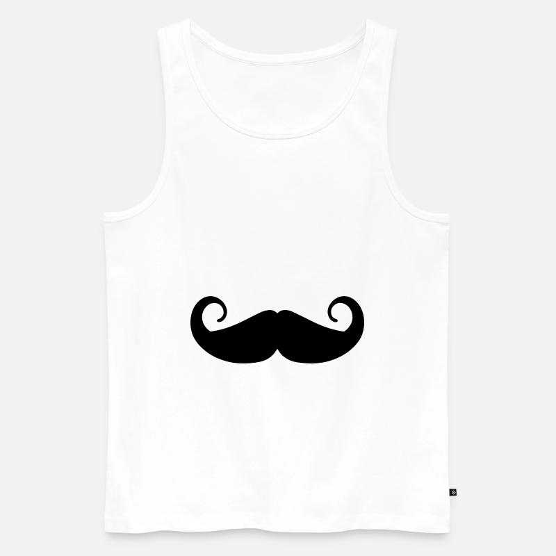 Schnurrbart symbol - Männer Premium Bio Tank Top - Weiß