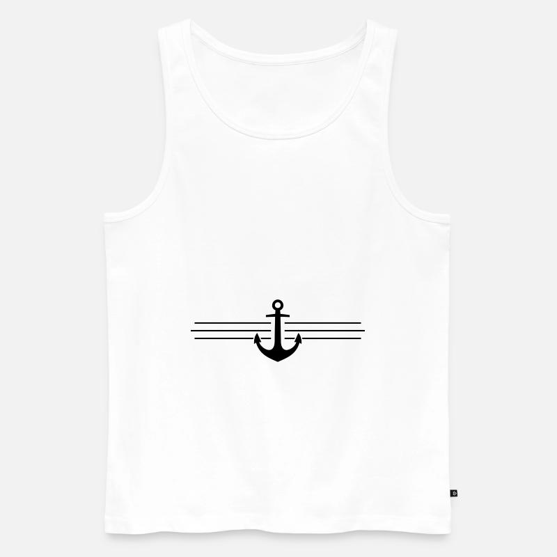 anker symbol - Männer Premium Bio Tank Top - Weiß