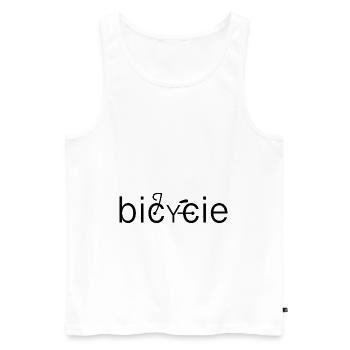 Bikology - Men's Premium Organic Tank Top - white - Front - Michal (187cm)