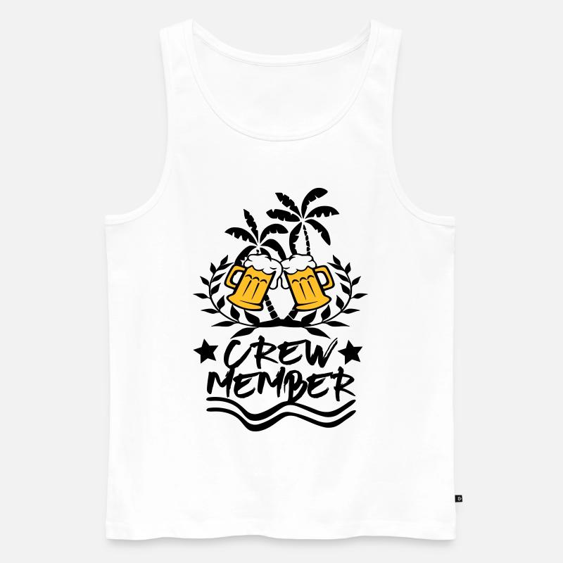 Crew Member / Party Design - Männer Premium Bio Tank Top - Weiß