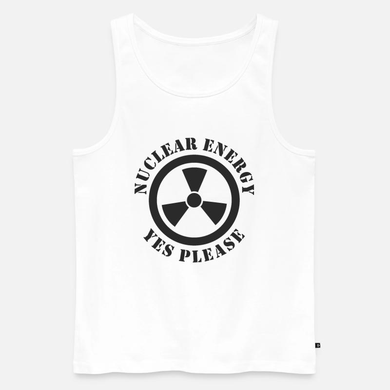 Kernenergie, Ja bitte, Atomkraft - Männer Premium Bio Tank Top - Weiß