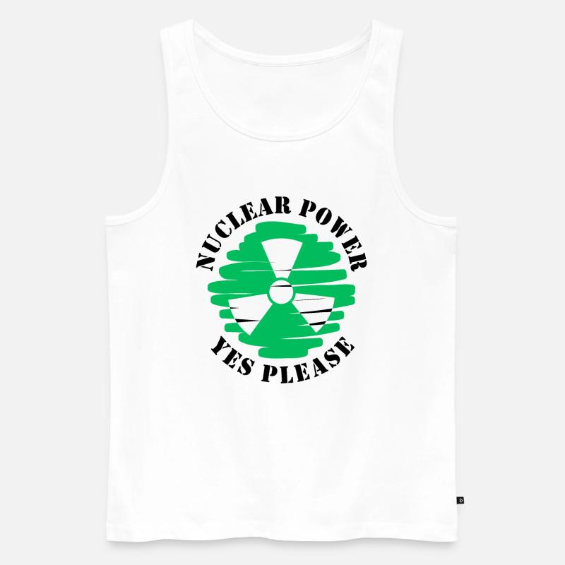 Atomkraft, Ja bitte, Kernenergie - Männer Premium Bio Tank Top - Weiß