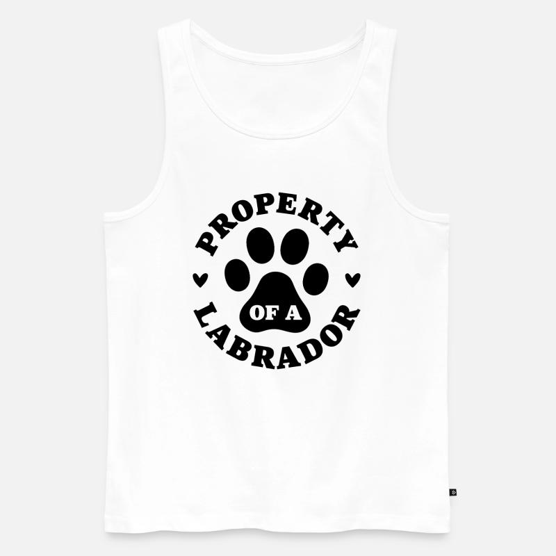 Eigentum eines Labradors - Männer Premium Bio Tank Top - Weiß