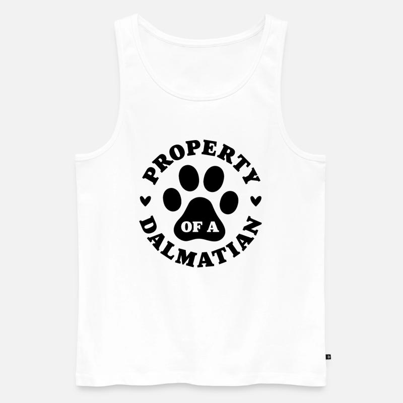 Eigentum eines Dalmatiners - Männer Premium Bio Tank Top - Weiß