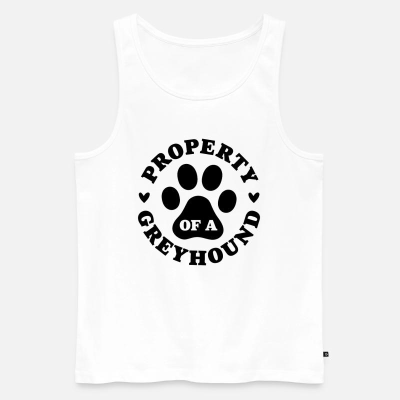 Eigentum eines Windhundes - Männer Premium Bio Tank Top - Weiß