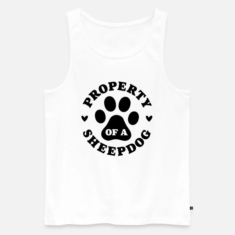 Eigentum eines Schäferhundes - Männer Premium Bio Tank Top - Weiß