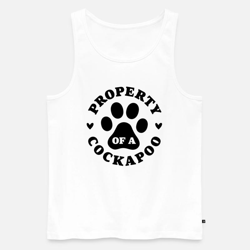 Eigentum eines Cockapoo - Männer Premium Bio Tank Top - Weiß
