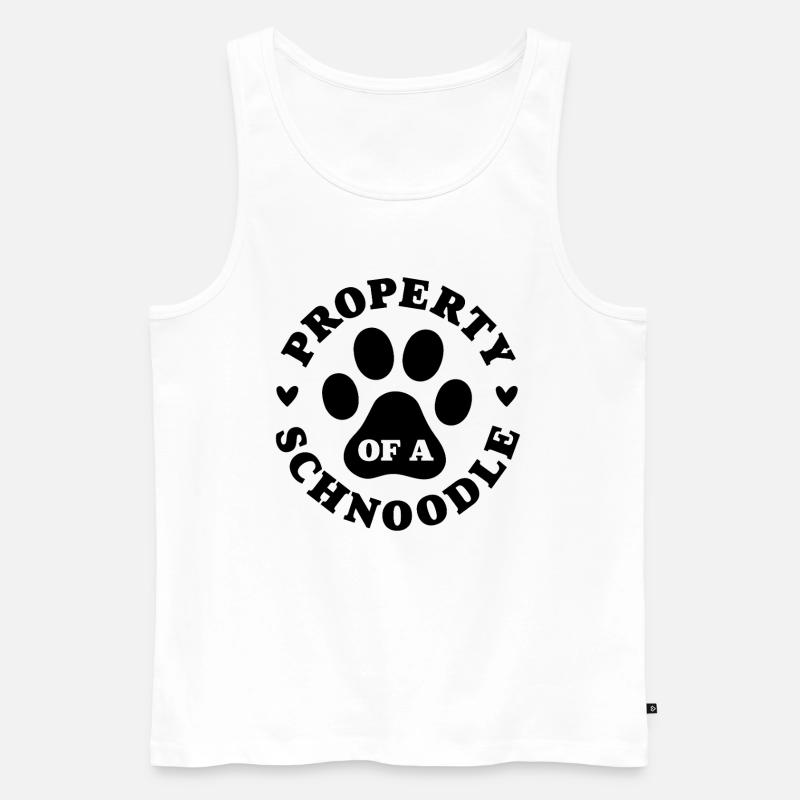 Eigentum eines Schnoodles - Männer Premium Bio Tank Top - Weiß