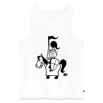 Knight - Men's Premium Organic Tank Top - white - Front - AI Model Male 178 light (178cm)