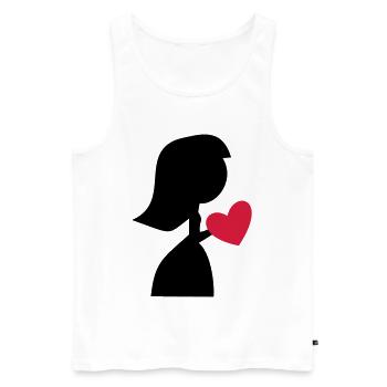 bride - Men's Premium Organic Tank Top - white - Front - AI Model Male 178 light (178cm)