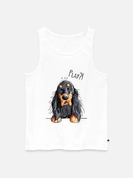Play Gordon Setter - Chien - Cadeau - Débardeur bio Premium Homme - blanc