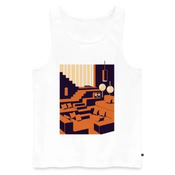 Interior Design Dream - Men's Premium Organic Tank Top - white - Front - AI Model Male 178 light (178cm)