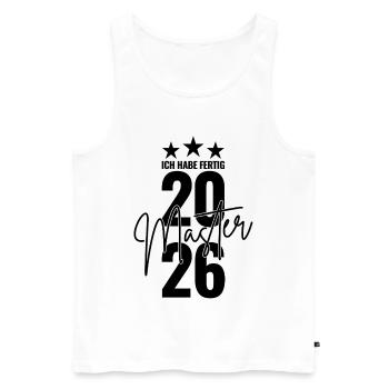 Master 2026 I have finished - Men's Premium Organic Tank Top - white - Front - Michal (187cm)