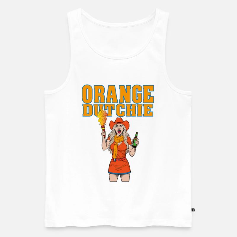 orangedutchie - Männer Premium Bio Tank Top - Weiß