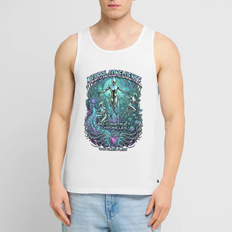 Neural Confluence Bio-Construct Chronicles Men's Premium Organic Tank Top